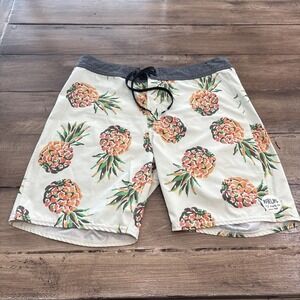 RIP CURL Mirage Board Shorts Surfing Trunks Size 33- Men's Pineapple Beach Surf